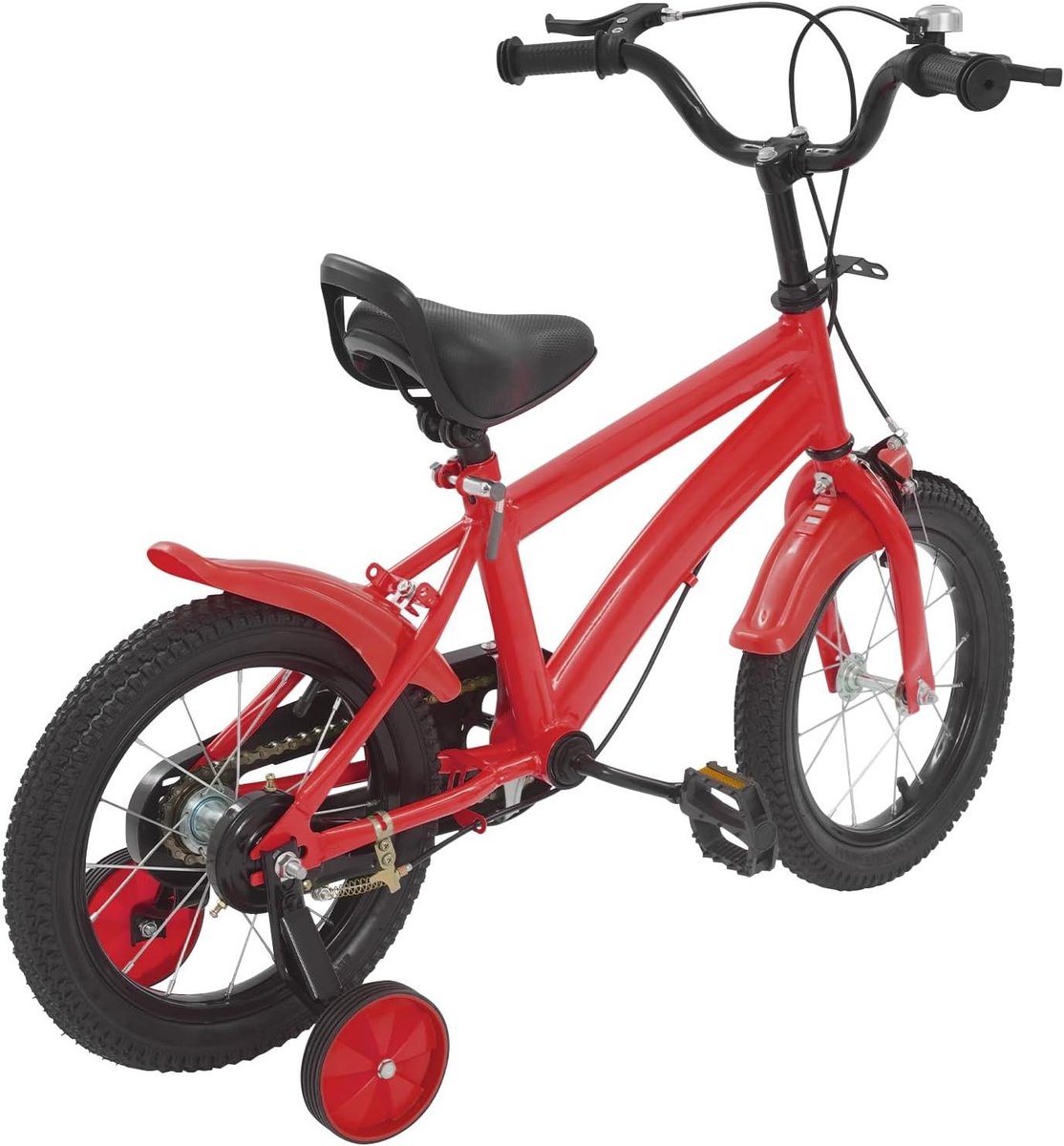 Kinderfiets Loopfiets Leren fietsen Meegroeiend design 14 inch Rood