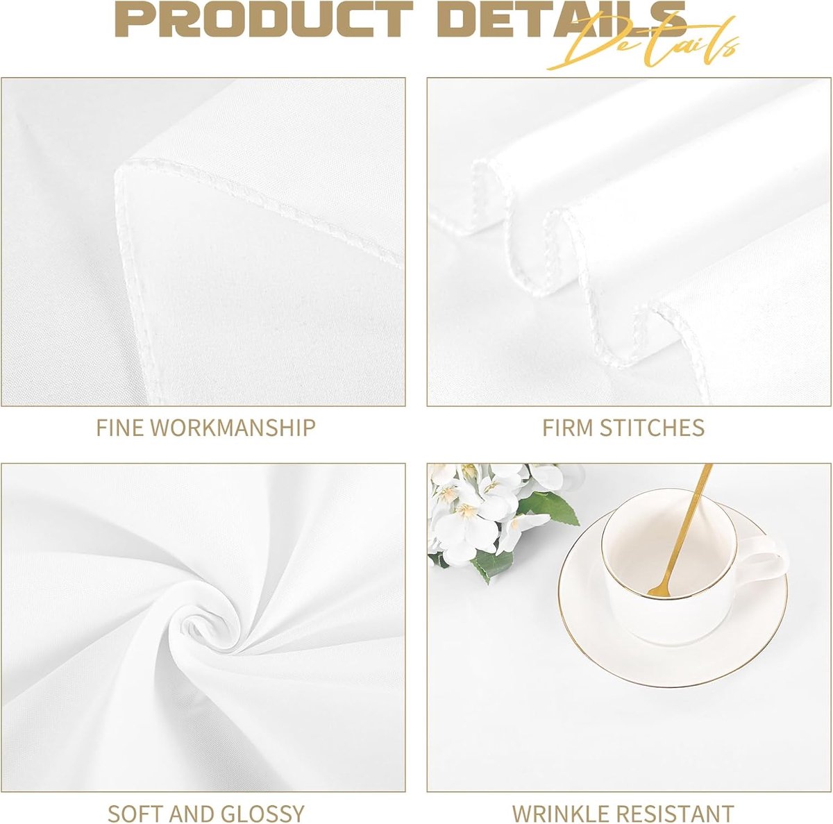 1 pak wit rechthoekig tafelkleed, 152 x 259 cm wasbaar polyester stof | Herbruikbare tafelhoes met glad laken voor bruiloften, feesten, banketten, buffetten, eettafels en speciale