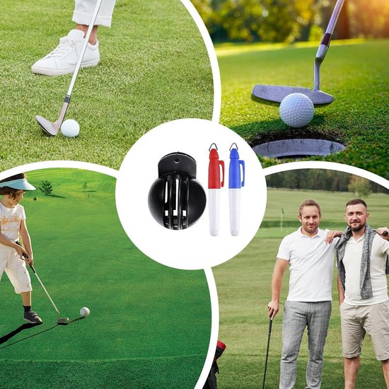 Golfbal Markering Tool - Golfbal Stempel Golfbal Liner - Golfen Nauwkeurig - Drie Lijn Uitlijning - 1 Set - Meerkleurig — afbeelding 5
