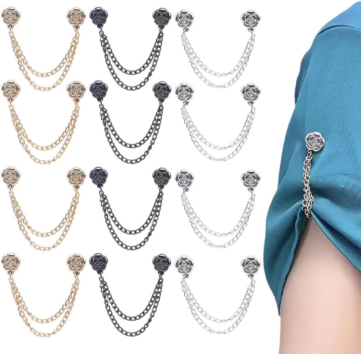 12 multifunctionele magnetische onderdelen voor kleding, magnetische kleding, accessoires voor mouwen, rokken en jurken