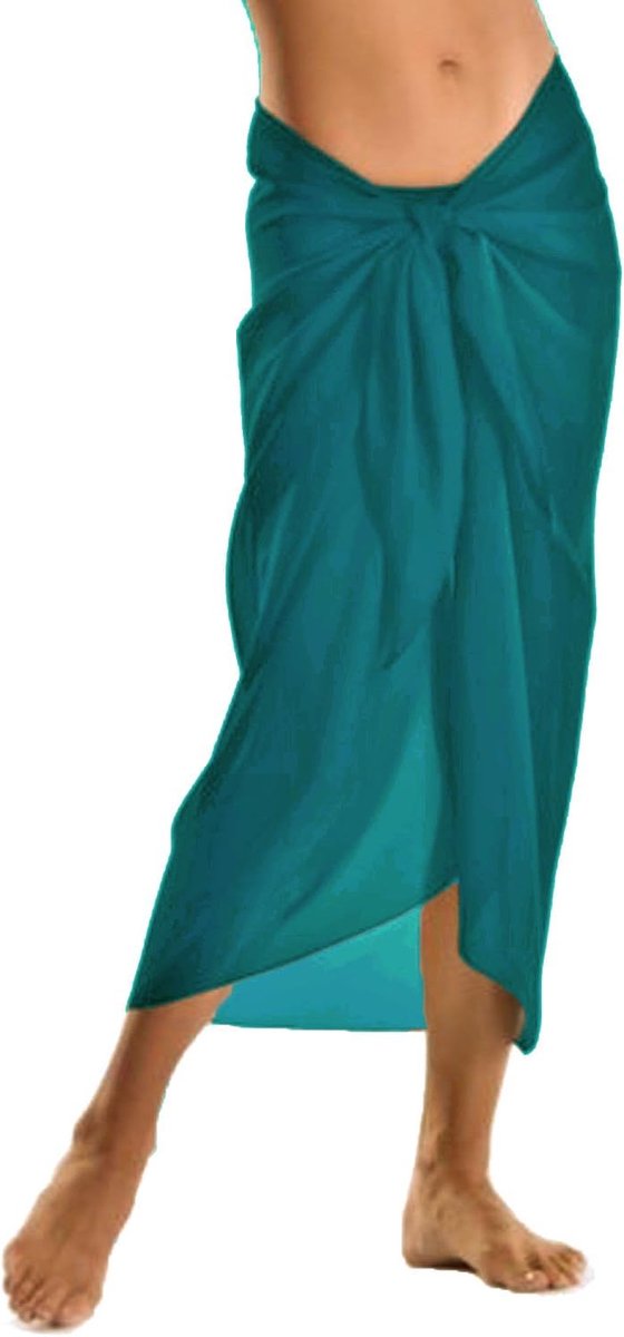 Sexy stijlvolle wikkelrok voor dames en meisjes, sarong pareo in effen kleuren, Seagreen, Eén maat