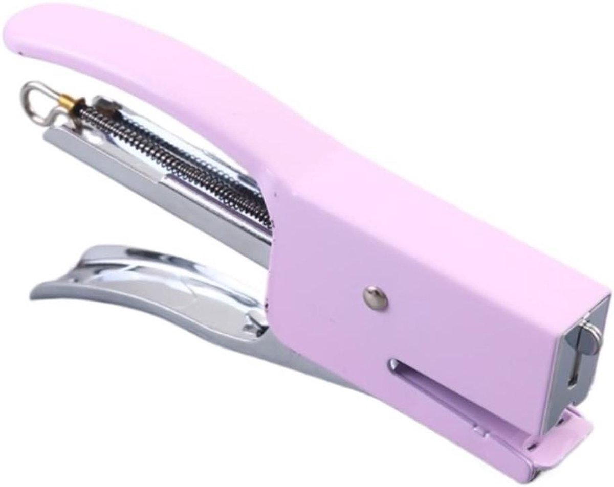 Nietmachine Handmatig - Bindtang Klassiek - Papier Bevestigen - Arbeidsbesparend Ontwerp - 110x55mm - Paars
