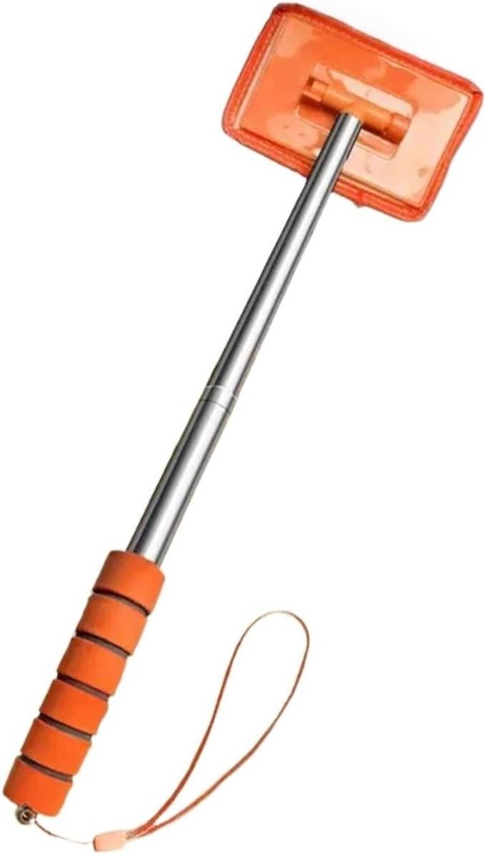 Voorruit wisser - Glas reiniger - Auto ramen schoonmaken - Telescopische steel - 32-50 cm - Oranje