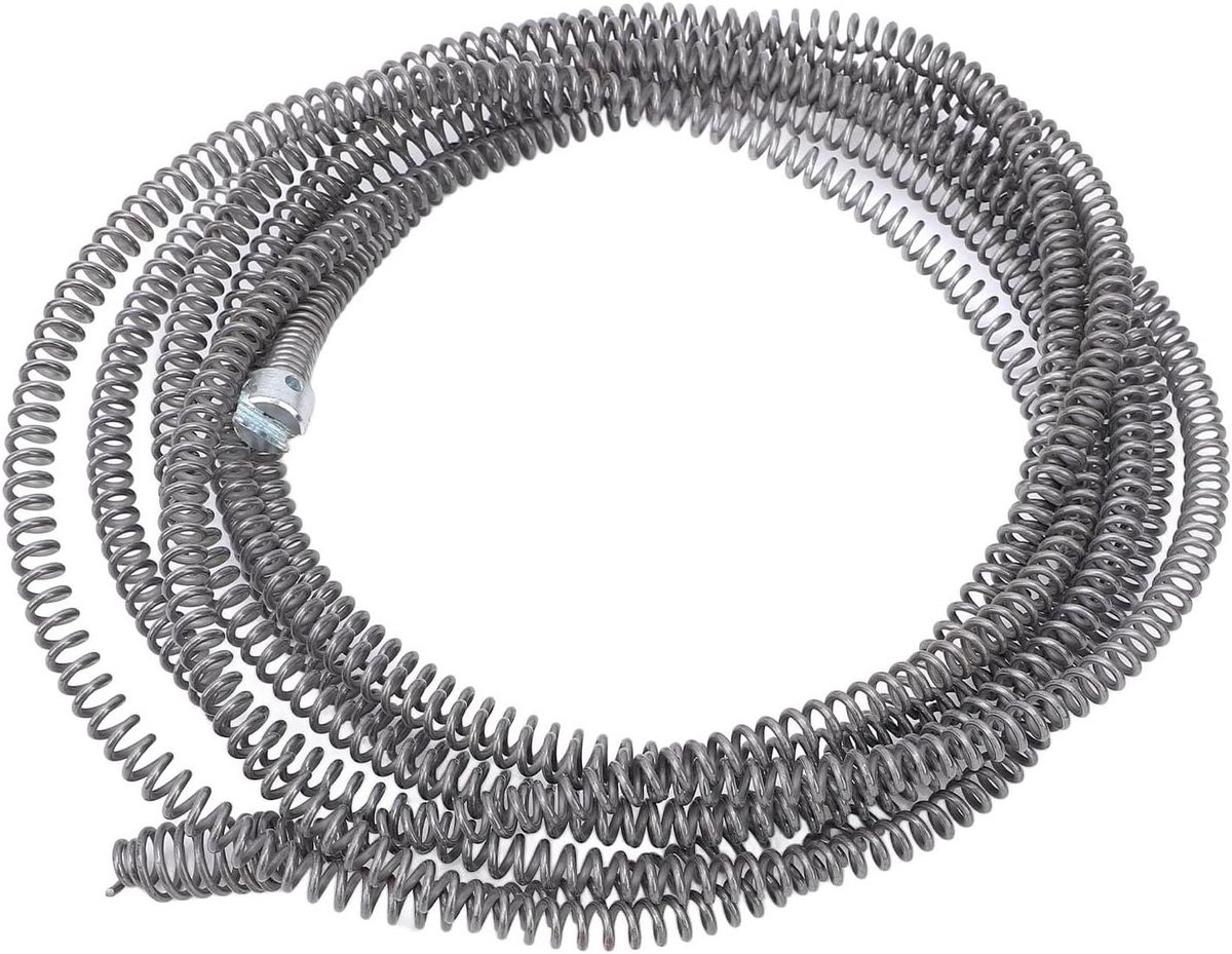 Afvoer Ontstopper - Rioolreiniger - Verstopping Verhelpen - Met Boor Adapter - 16mm Diameter - Zilver