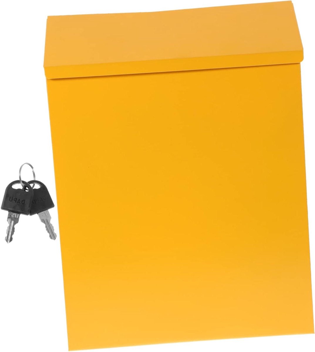 Wandmontage Brievenbus - Postopslagdoos Kranten - Post Veilig Opslaan - Duurzaam IJzeren Ontwerp - 30x23CM - Geel