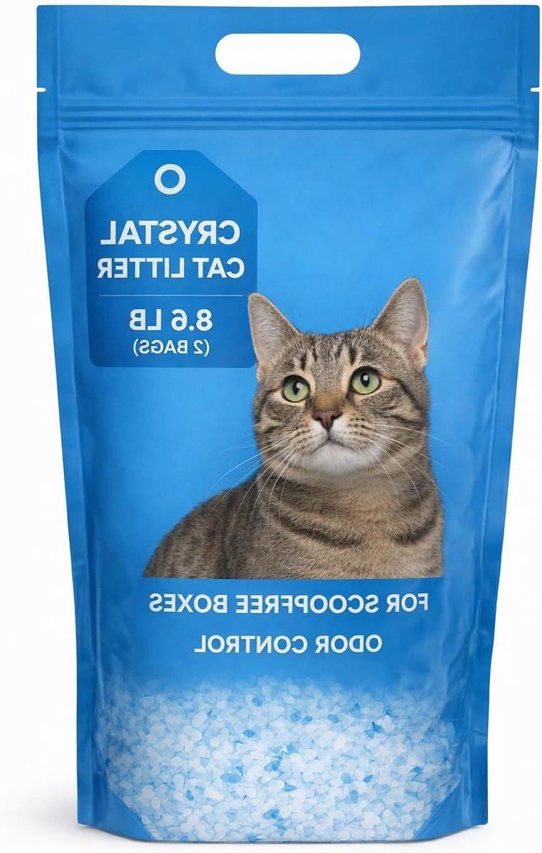 Kristallen kattenbakvulling - Geurcontrole strooisel - Frisse kattenbak - Niet-klonterende formule - 39 kg totaal - Transparant