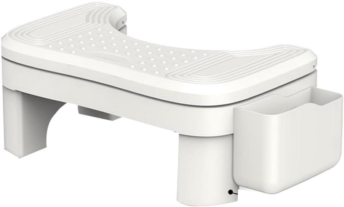 Toilet Krukje - Poep Krukje Kruk - Betere Stoelgang - Verstelbare Hoogte - 6.7 tot 12 inch - Wit