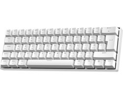 SnelShoppen - Magic-Refiner MK37 60% Bedrade RGB Mechanische Gaming Toetsenbord UK QWERTY, Hall Effect Schakelaar, 8000Hz Polling Rate, Wit