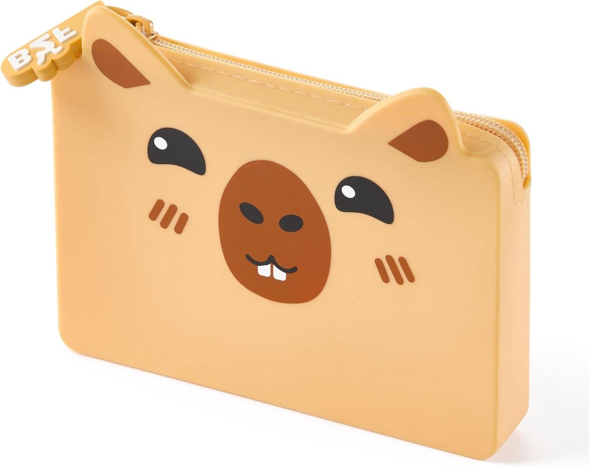 Kaarthouder Kinderen - Portemonnee Etui - Schoolbenodigdheden - Buitenvak voor Kaart - 120 x 103 mm - Beige