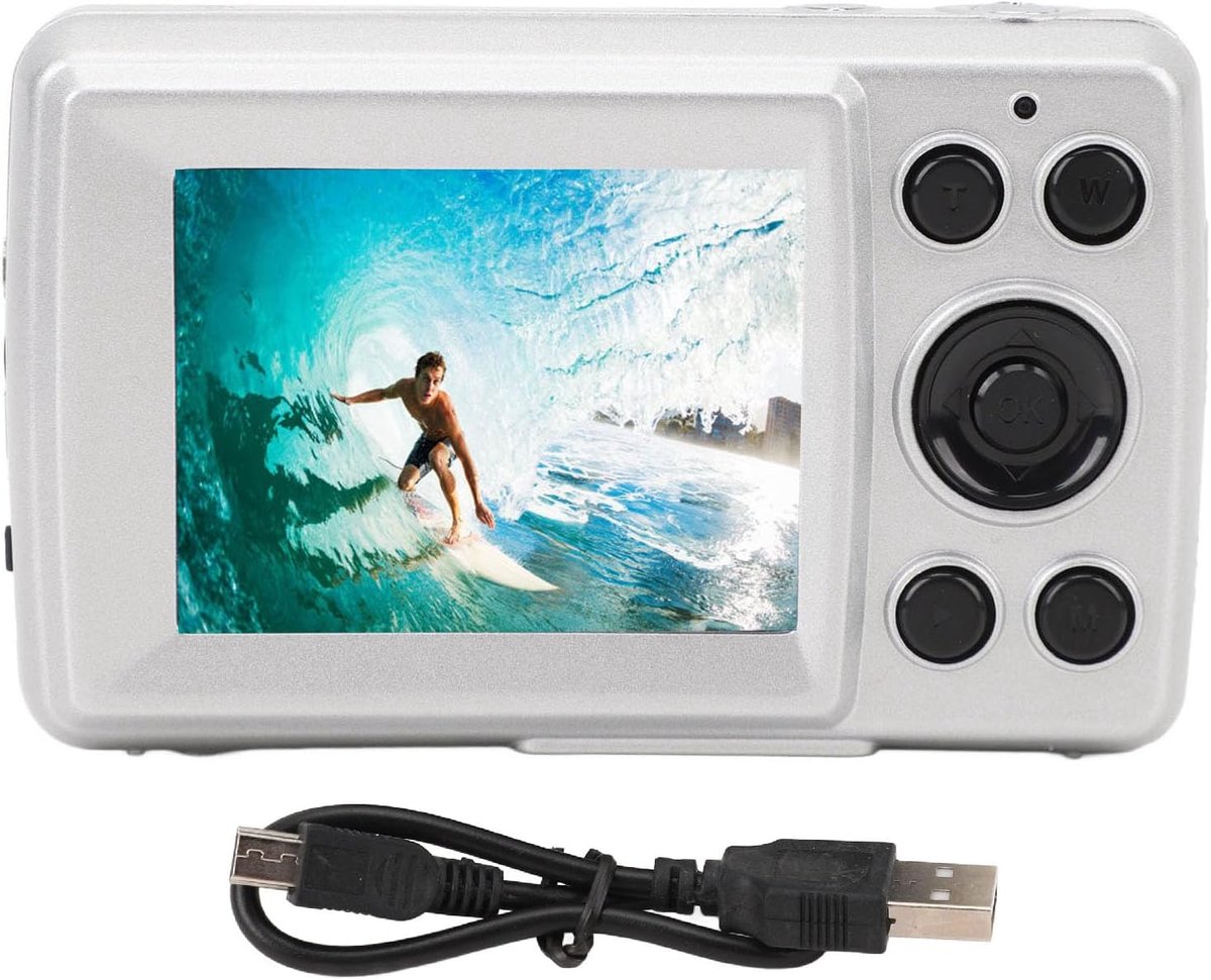 Vintage Digitale Camera – 16MP – 1080P HD Videocamera – Retro Camera – 2.4 Inch Kleurendisplay – Compacte Camera – Ondersteunt 128GB Geheugenkaart