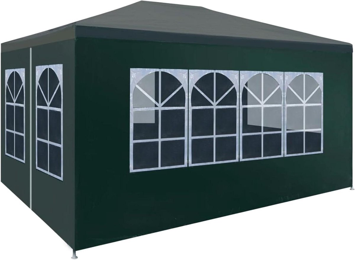 Tuinkamer Tent - Feesttent Gazebo - Buitenfeesten Organiseren - Waterdicht UV-bestendig - 3 x 4 m - Groen