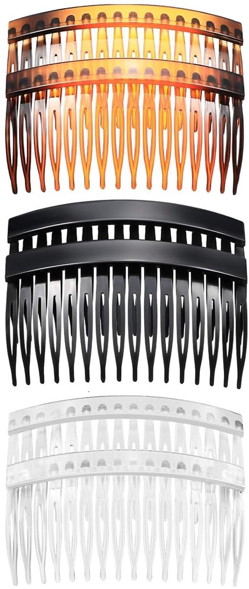 Dailygoods - 12er Pack Franse Haarkammen - Haaraccessoires voor Meisjes en Vrouwen