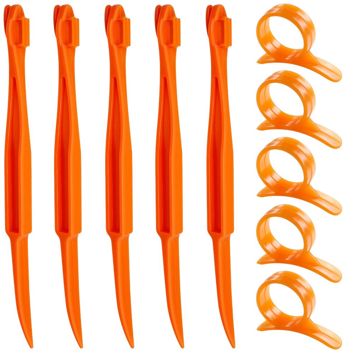 Dailygoods - Set van 10 Sinaasappel Citrus Peelers - Plastic Fruit Schil Snijders