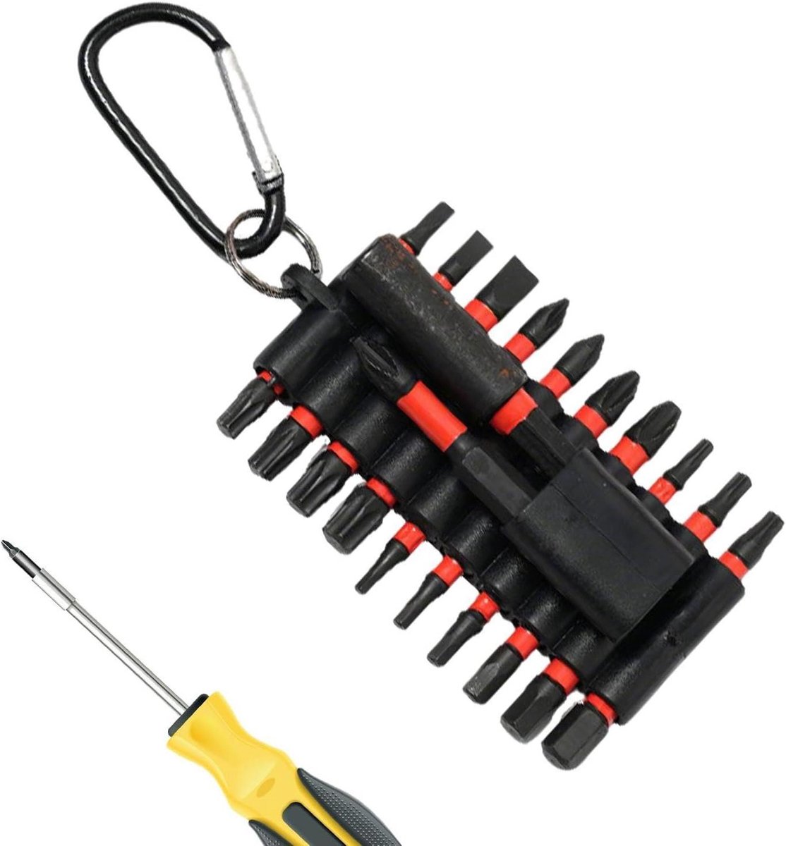 Schroefbitset 22-delig - Precisiegereedschap bits - Elektronica reparaties - Nauwkeurige fastener greep - 85x65cm - Zwart