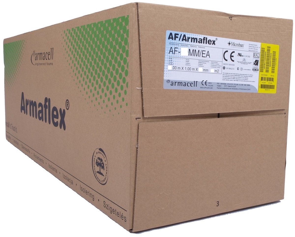 Dailygoods - Flexibel Isolatiemateriaal AF/ - Zwart 19 mm