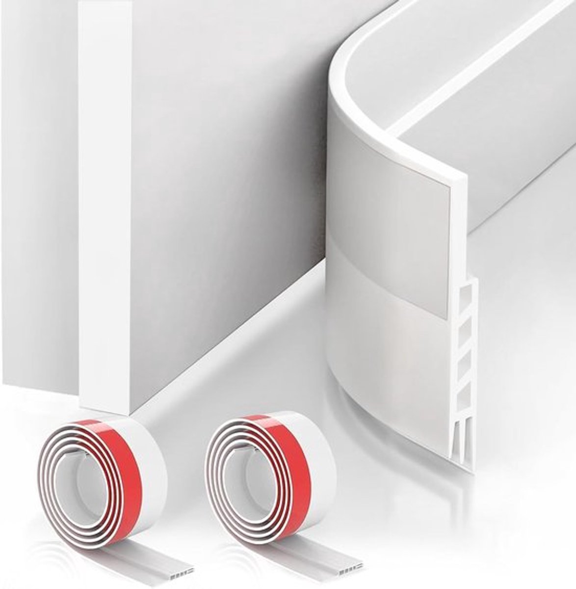 2-delige deurstopper, deurborstel geschikt voor binnen- en buitendeuren, deurafdichting aan de onderkant geschikt voor stofwering, weerbestendige afdekking, isolatiemateriaal van circa 1 geschikt geschikt voorer x 5,1 cm.