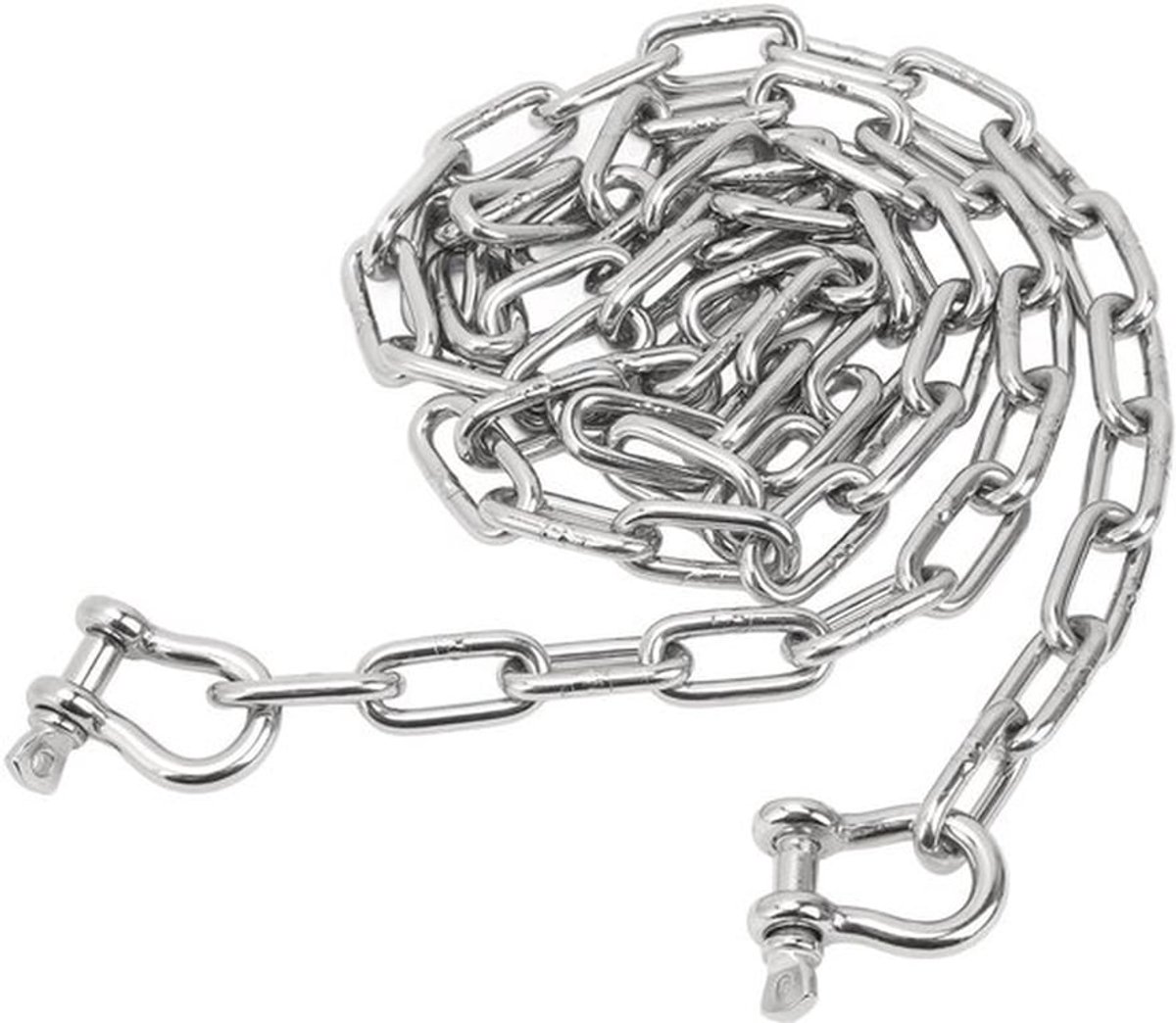 - ankerketting - 316 RVS - betrouwbare stabiliteit - 1,8 meter lang - met dubbele sluitingen - sterk en duurzaam - geschikt voor boten - z
