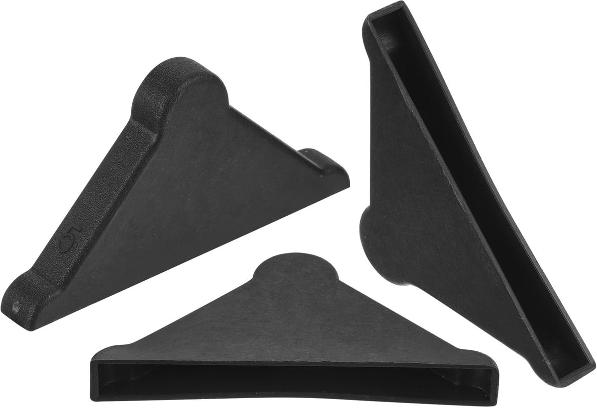 Dailygoods - Set van 20 Plastic Hoekbeschermers - 5 x 50 mm in Zwart voor Glas en Spiegels