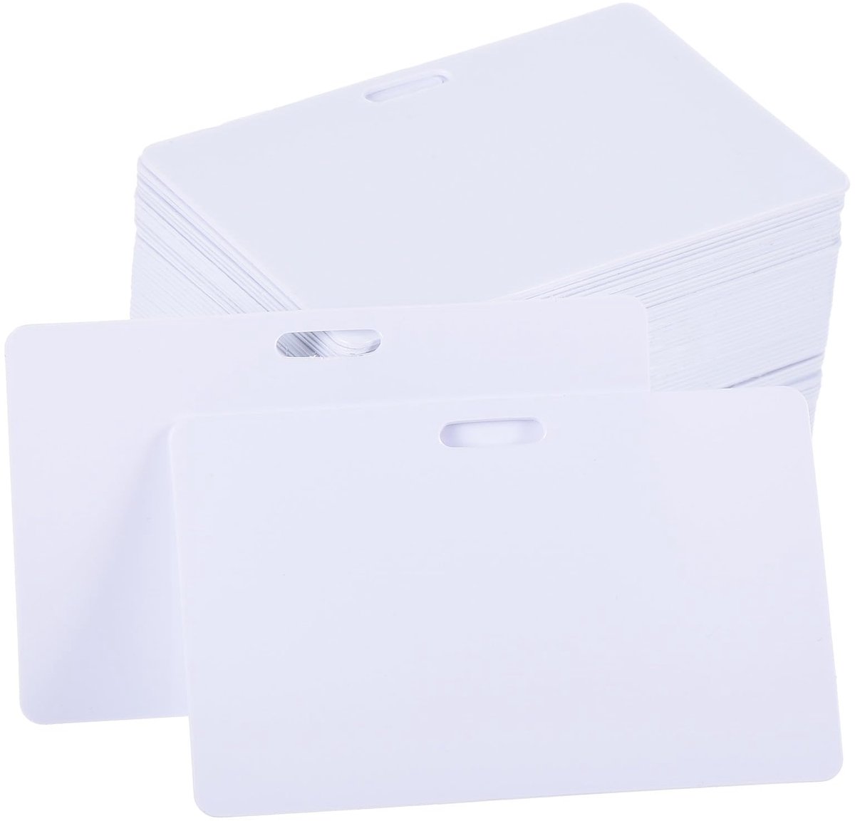 Dailygoods - 100 PVC Blank Kaarten met Horizontale Sleuf - Perfect voor ID en Business Cards