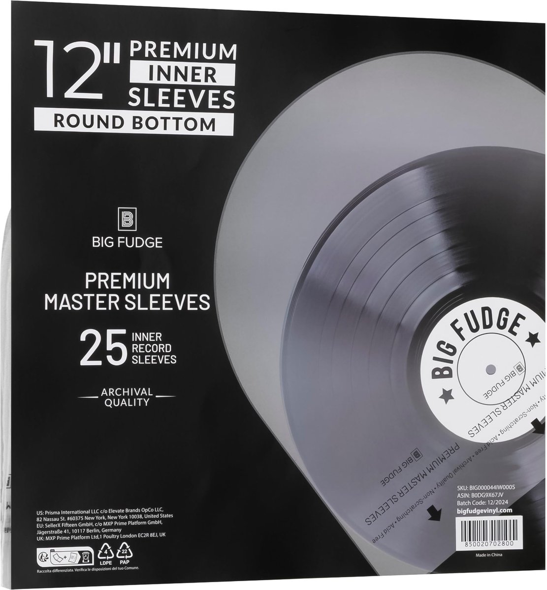 Dailygoods - Vinyl Hoezen 25x12 inch - Antistatische Binnenhoezen voor Platen
