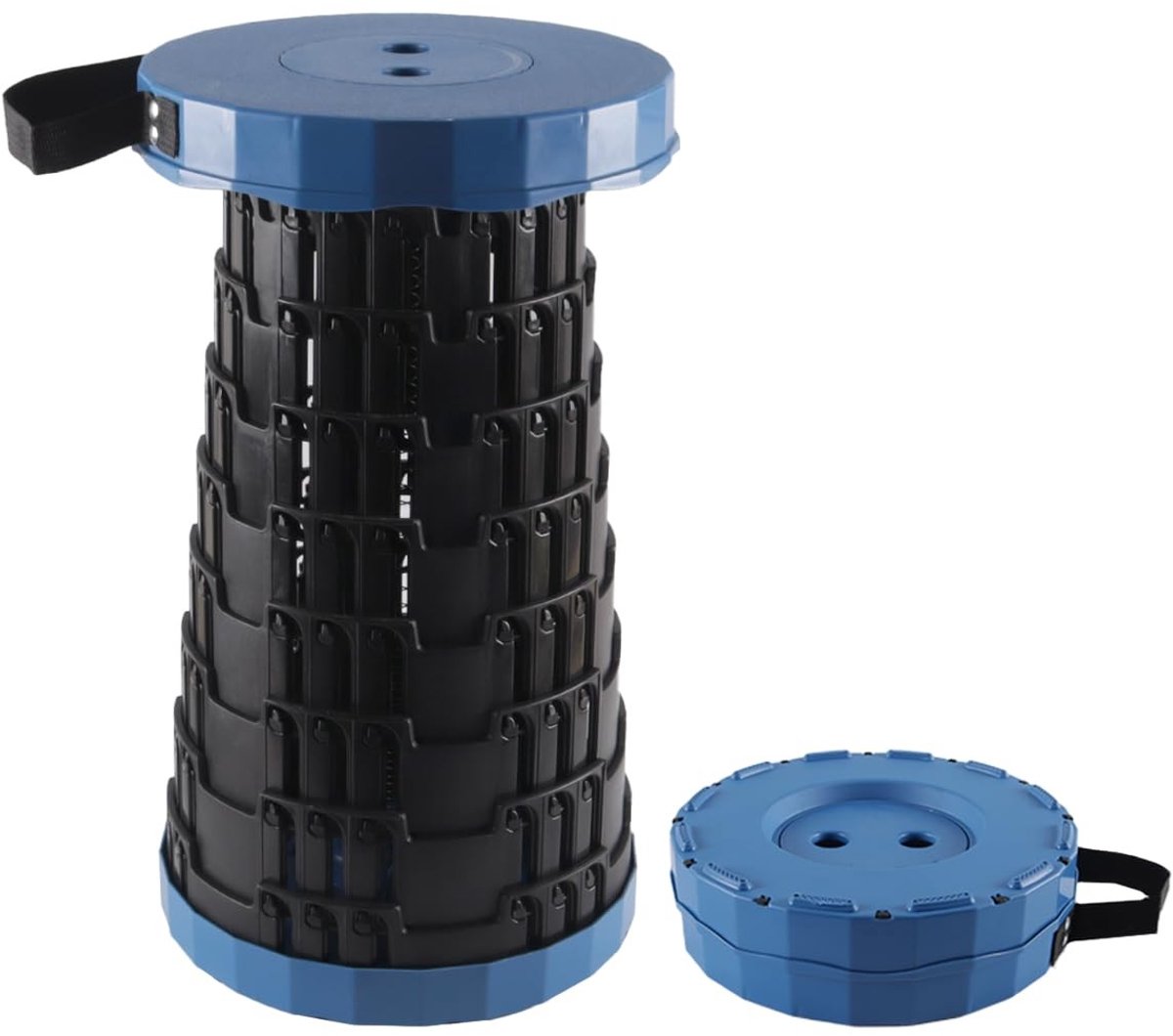 Dailygoods - Draagbare opvouwbare kruk - Lichtgewicht en in hoogte verstelbaar - 180 kg draagvermogen