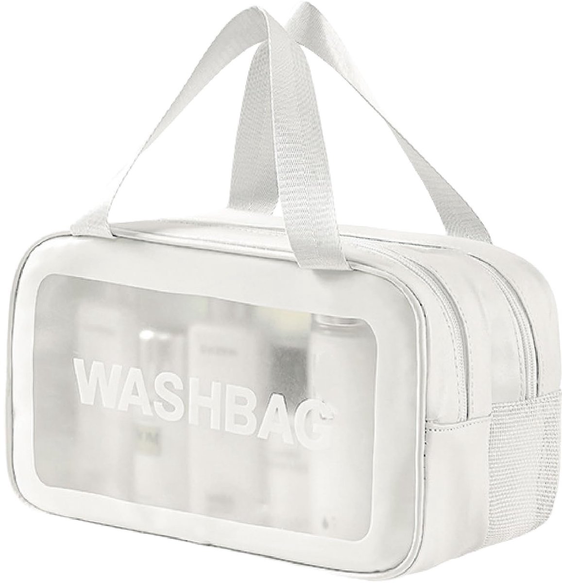 Dailygoods - Transparante Waszak met Droog en Nat Scheiding - Reis Toilettas voor Volwassenen en Kinderen