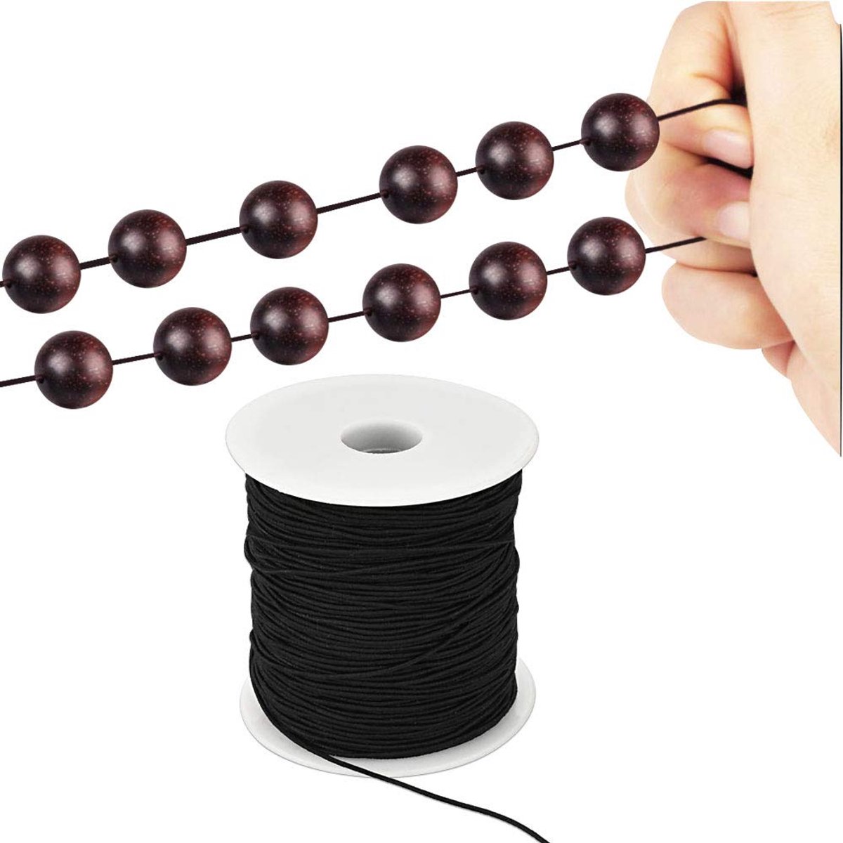 Dailygoods - 100m Elastische Kordel Polypropyleen Rubberkoord - 1mm Breed