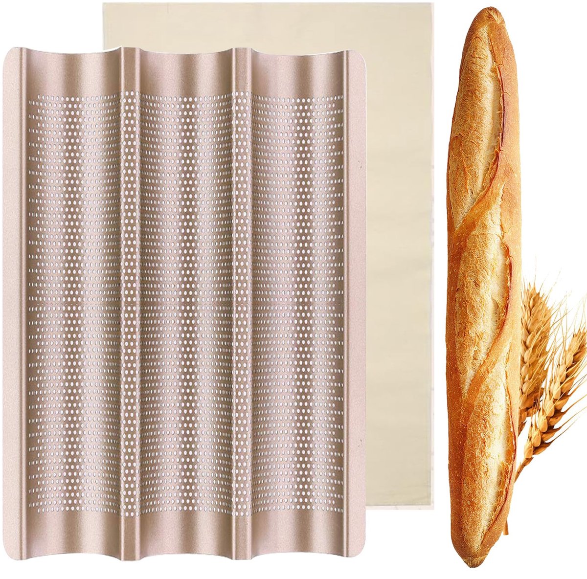 Dailygoods - Baguette Bakplaat voor Franse Brood - Anti-aanbak Baguette Pan