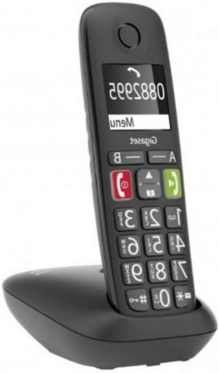 Draadloze Vaste Telefoon - Snoerloze Huis Telefoon - Thuis Bellen - Grote Toetsen en Scherm - 150 Contacten - Zwart