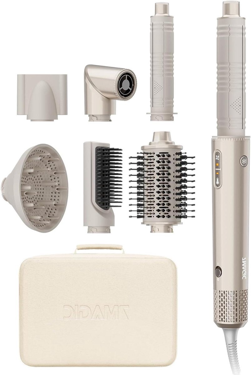 Haarstyler Set - Multifunctionele Styler - Haar Styling - Zeven Accessoires - 375 x 12 cm - Zwart