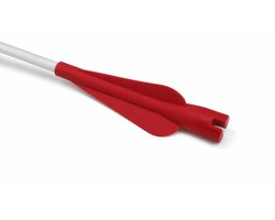 FaceTheAction Archery Tag Pijlen Voor Kinderen - Set Van 10 - Korte Veiligheidspijlen 57 cm- Zachte Veiligheidsdoppen