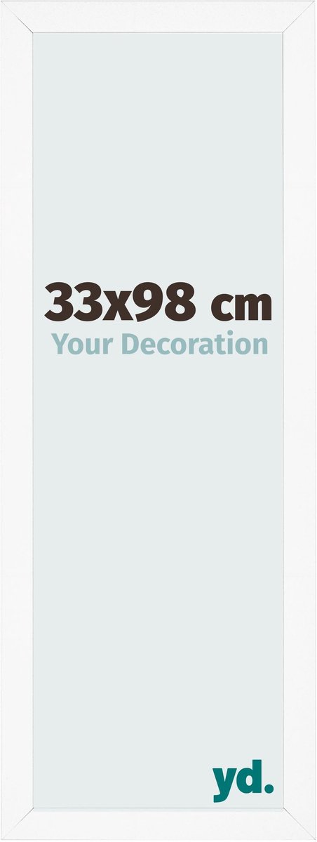 Your Decoration - Fotolijst 33x98 cm - MDF - Wit Mat - Bologna