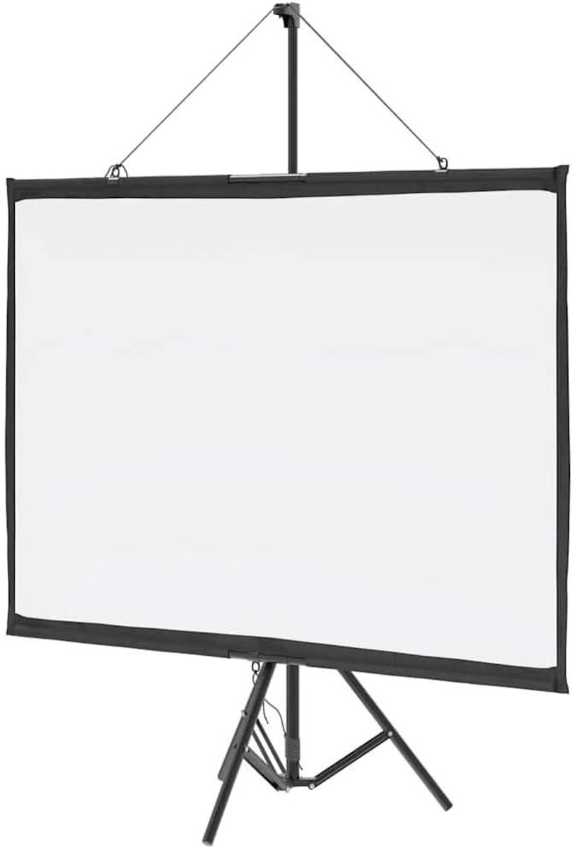 Projectiescherm met statief - Beamer scherm - Thuisbioscoop presentaties - Mat scherm reflectie - 72 inch 4:3 - Mat wit