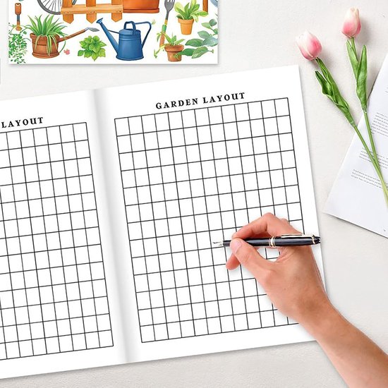 Tuinboek Planner - Plantenlogboek Tuin - Tuinieren Plannen - 12 Maanden Tracker - 26 x 21 cm - Decoratief — afbeelding 4
