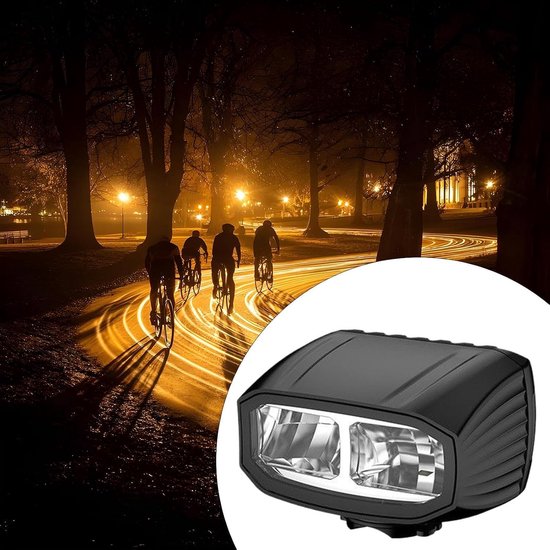 Fietslamp - Fietskoplamp Oplaadbaar - Veilig Fietsen - Waterdicht Met Dim En Grootlicht - 3200mAh - Zwart — afbeelding 2