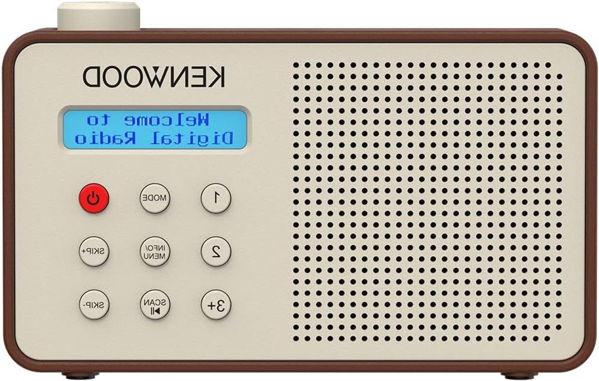 Wekkerradio met DAB+ - Digitale radio Reisradio - Ontwaken en luisteren - Met ASA waarschuwing - Compact formaat - Mokka