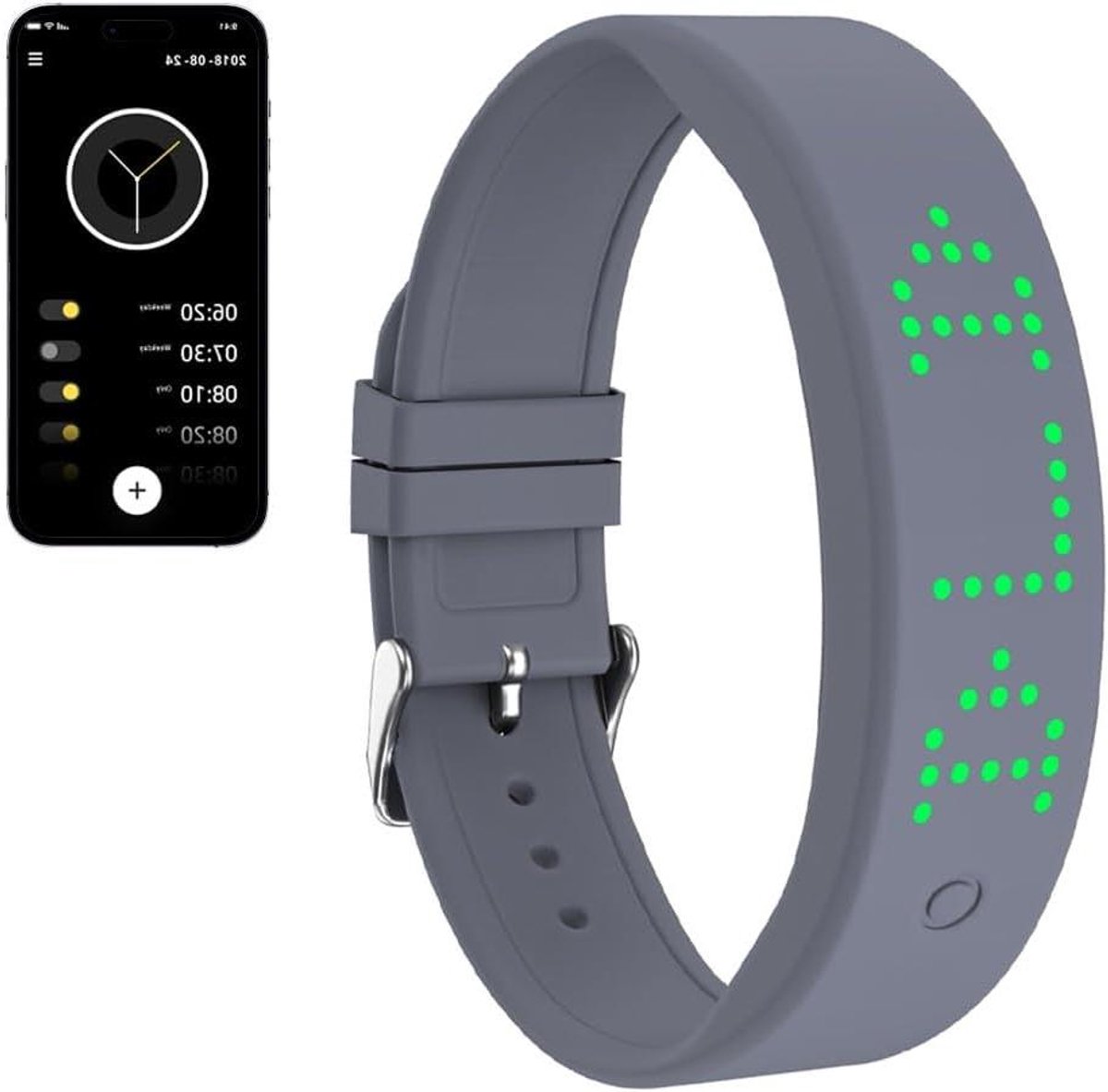 Vibratie Alarm Armband - Trilwekker Armband - Discreet Herinneren - 6 Stille Alarmen - 5 x 4 x 2 cm