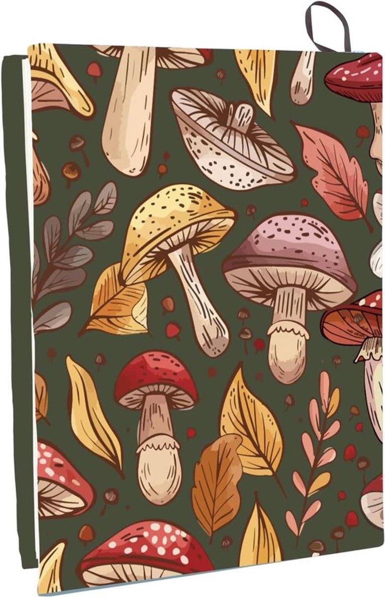 - Boekomslag - Nylon - Wasbaar - Groot - Paddenstoelvorm - Herbruikbaar - Geschikt voor boeken - 22,9 x 27,9 cm - Cadeau voor leerboek