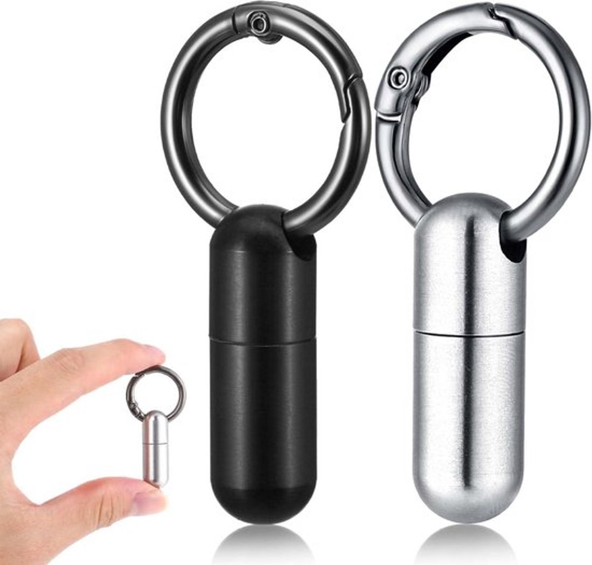 Pillenhouder voor onderweg - Waterdichte Pillen Case - Geneeskunde Organizer - Draagbare Pillencontainer - Reizen & Outdoor - Sleutelhanger - Compact formaat