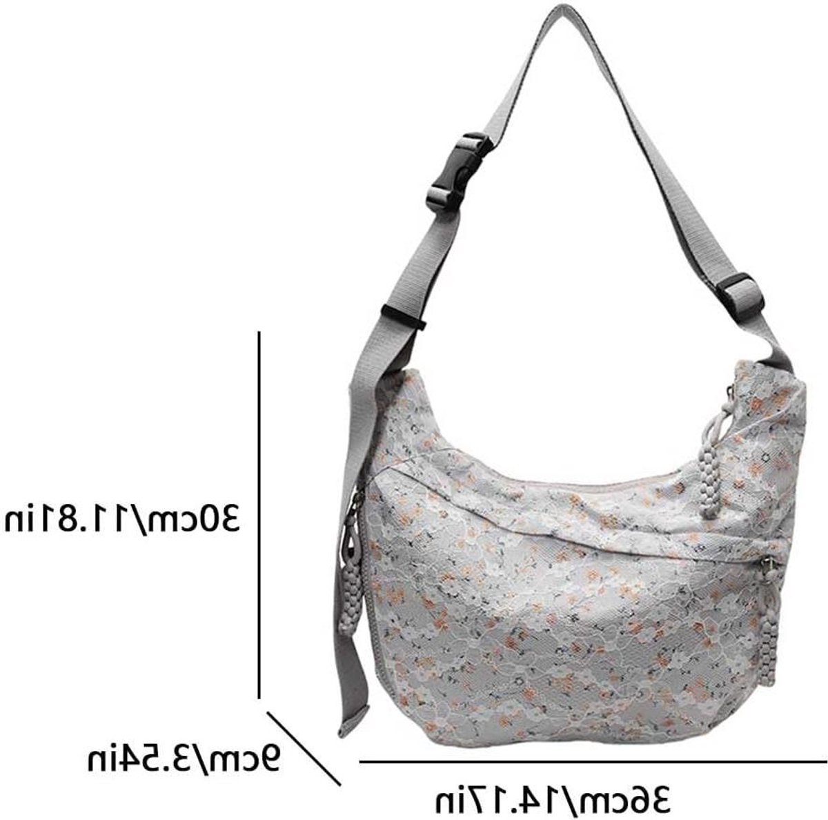 Dames Schoudertas - Crossbody Tas Hobo Tas - Dagelijks Gebruik - Multi-Pocket Ontwerp - 36 cm - Nylon