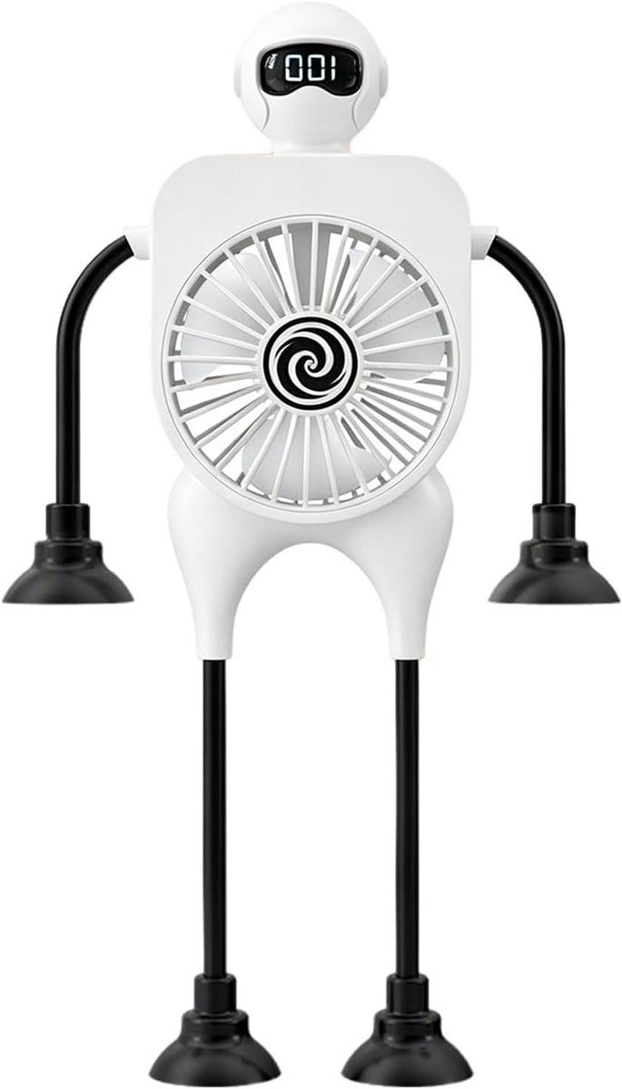 Tafelventilator - Bureauventilator - Persoonlijke Koeling - 100 Windsnelheden - 26x26 cm - Wit