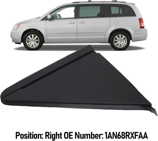 Spiegel Triangle Trim - Zijspiegel Paneel - Auto Exterieur Verbeteren - Duurzaam Weerbestendig Plastic — afbeelding 4