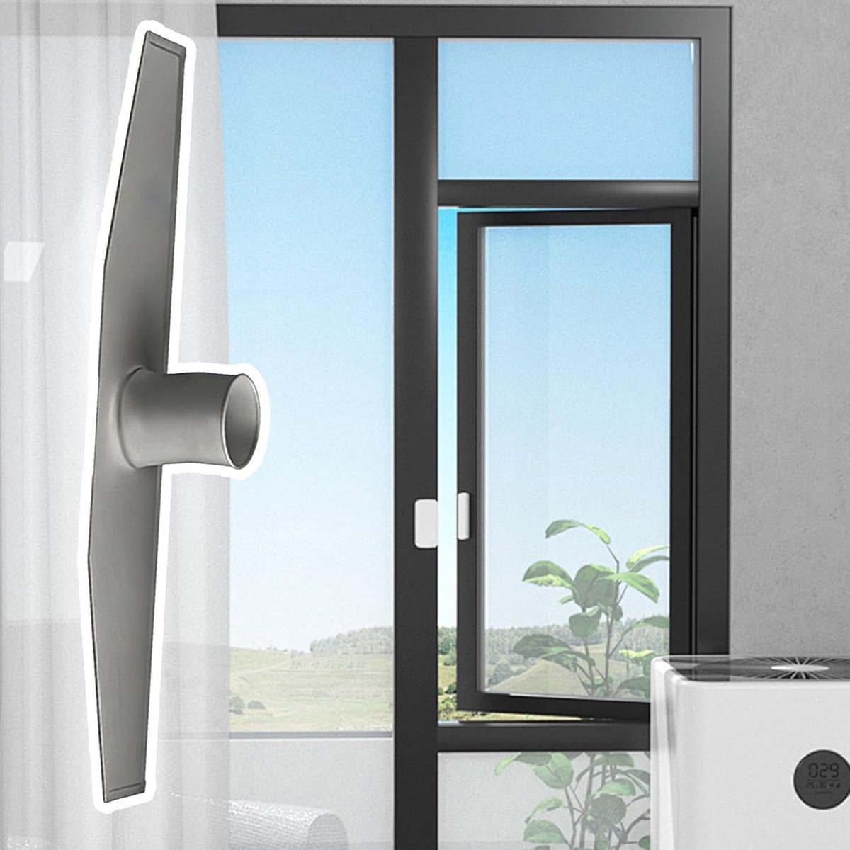 Afdichtingsset Airco - Mobiele Unit - Koelte Behoud - Verstelbaar Ontwerp - 400 cm Lengte - Zilver thumbnail 4