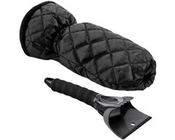 IJskrabber met Handschoen - Ruitenkrabber Sneeuwschuiver - Auto Winterklaar Maken - Krasvrij Schoonmaken - 1 kg - Zwart