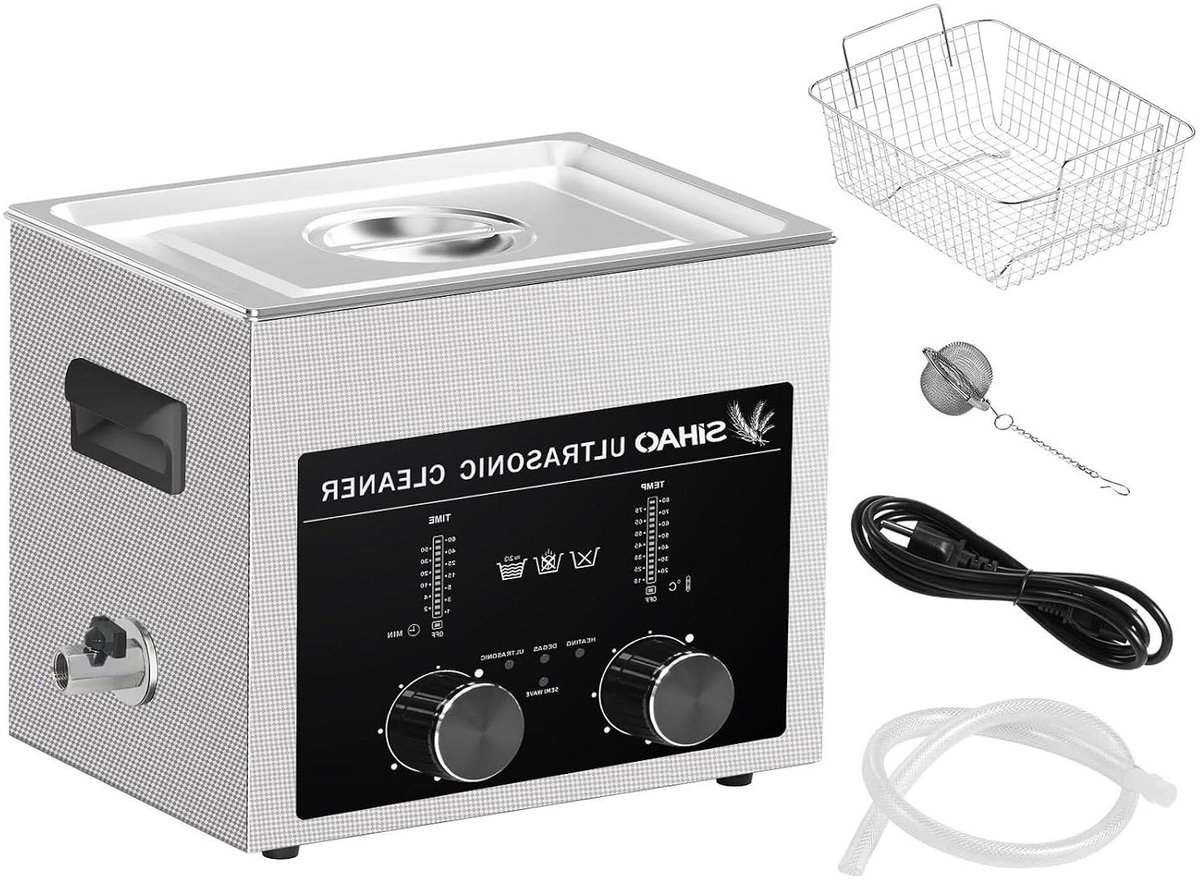 Ultrasoon Reinigingsapparaat - Ultrasoon Bad - Diepe Reiniging - Met Verwarming Timer - 10 Liter - Zilver