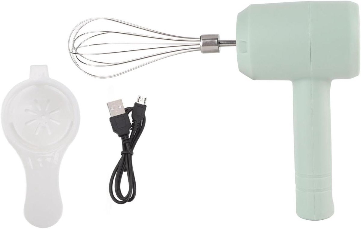 Elektrische Handmixer - Draadloze Mixer Keukenmixer - Beslag Klop - Oplaadbaar Via USB - 21 x 10 x 8 cm