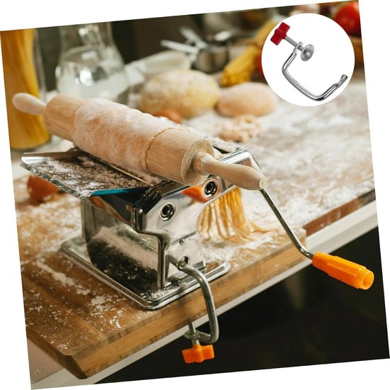 Pastamachine Handgreep - Noedelmaker Clip - Pasta Maken - Efficiënte Vervanging - 2 Stuks - Rood van Pastamachine — afbeelding 2