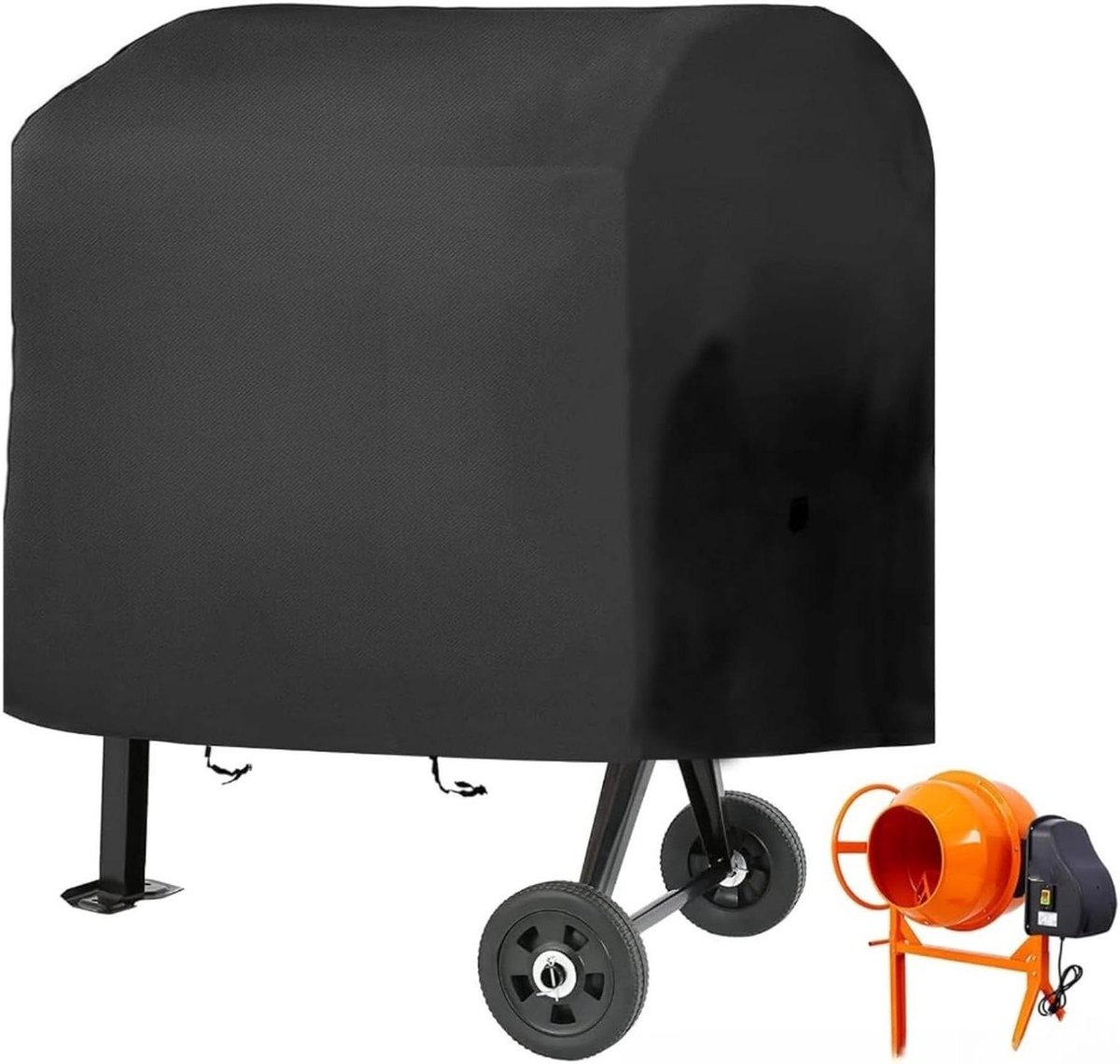Betonmixer Cover - Beschermhoes Mixer - Apparatuur Beschermen - Waterdicht Stofdicht - 130x80x110 cm - Zwart