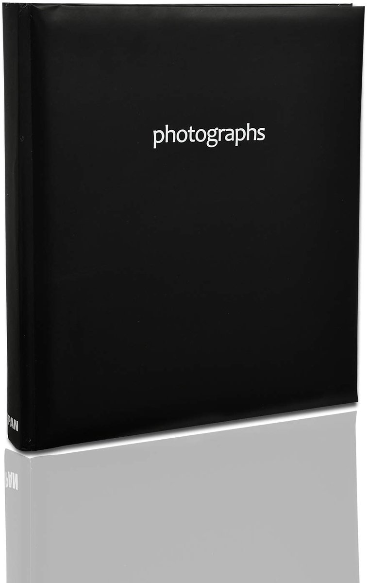 SnelShoppen - ARPAN Insteekalbum Boekgebonden Memoalbum voor 200 Foto's 10 x 15 cm, Zwart, 23 x 23 cm - Ideaal voor Feesten, Herinneringen en Kinderen