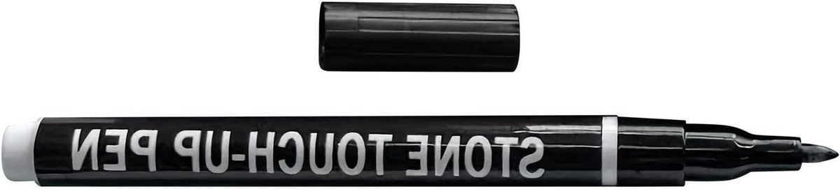 Lakstift - Steenmarker - Grafstenen Herstellen - Waterbestendig en Sneldrogend - 16 cm - Zwart